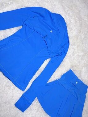 lululemon Royal Blue Long define jacket and Skirt Set